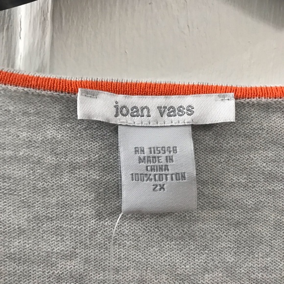 Joan Vass Women’s LS Rose Flower Sequin Pullover - Picture 2 of 5